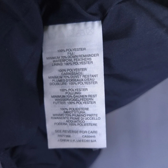 J. Crew Full Zip Quilted Puffer Vest Size Medium Buffalo Plaid Down Filled - Picture 3 of 7